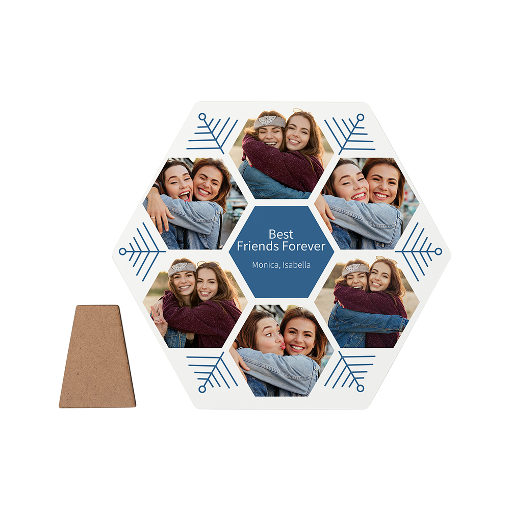 Hexagonal Photo Frame with Stand (25.4*30.5*1.5cm)
