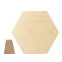 Plywood Hexagonal Photo Frame with Stand (22.1*25.4*1.5cm)