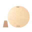 Plywood Round Photo Frame with Stand (φ30.5*1.5cm)