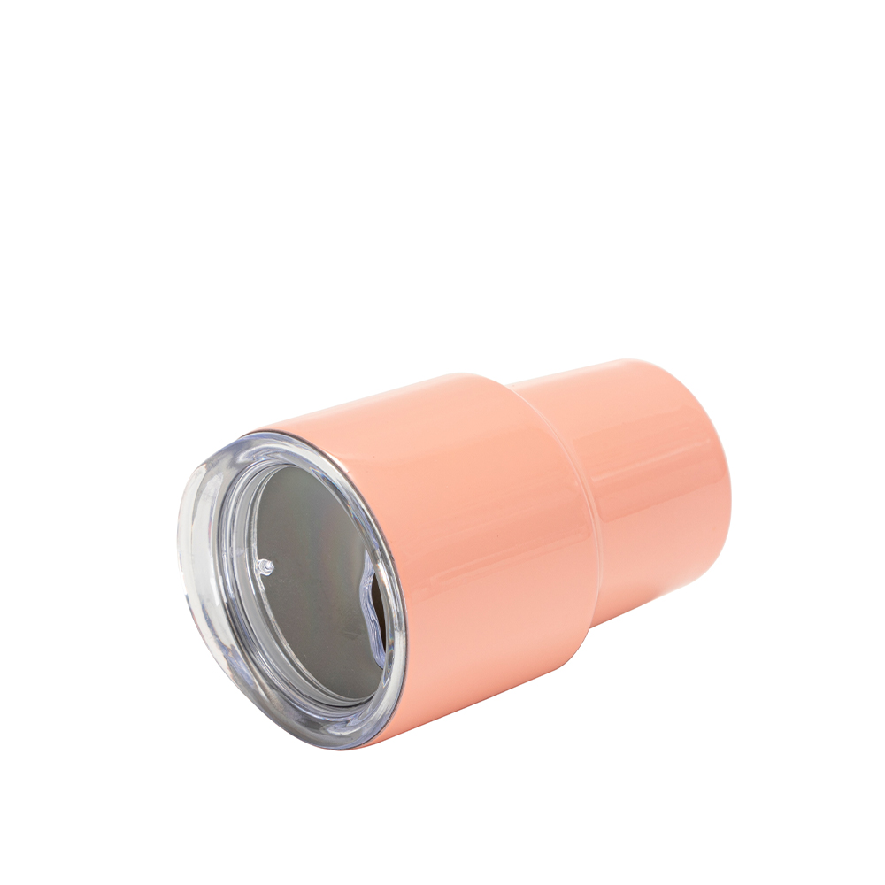3oz/90ml Mini Sub Stainless Steel Tumbler Shot Glass w/ Straw(Coral Pink)