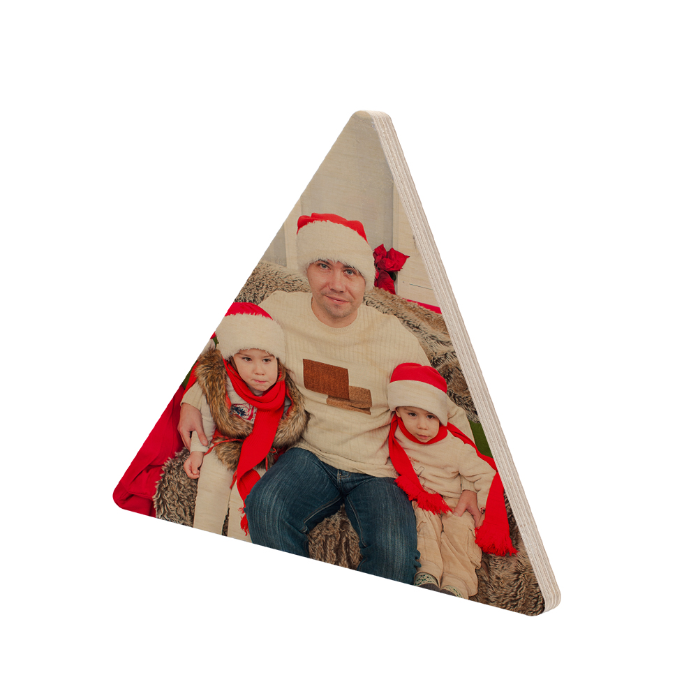 Plywood Triangle Photo Frame with Stand (12.7*15.2*1.5cm)