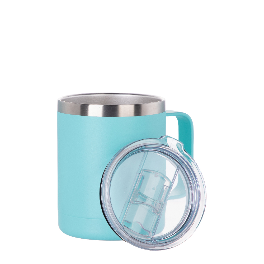 Powder Coated Stainless Steel Coffee Cup(10OZ,Common Blank,Mint Green)