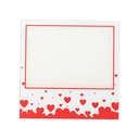Square Glass Photo Frame w/ White Patch (Red LOVE, 20*20cm)