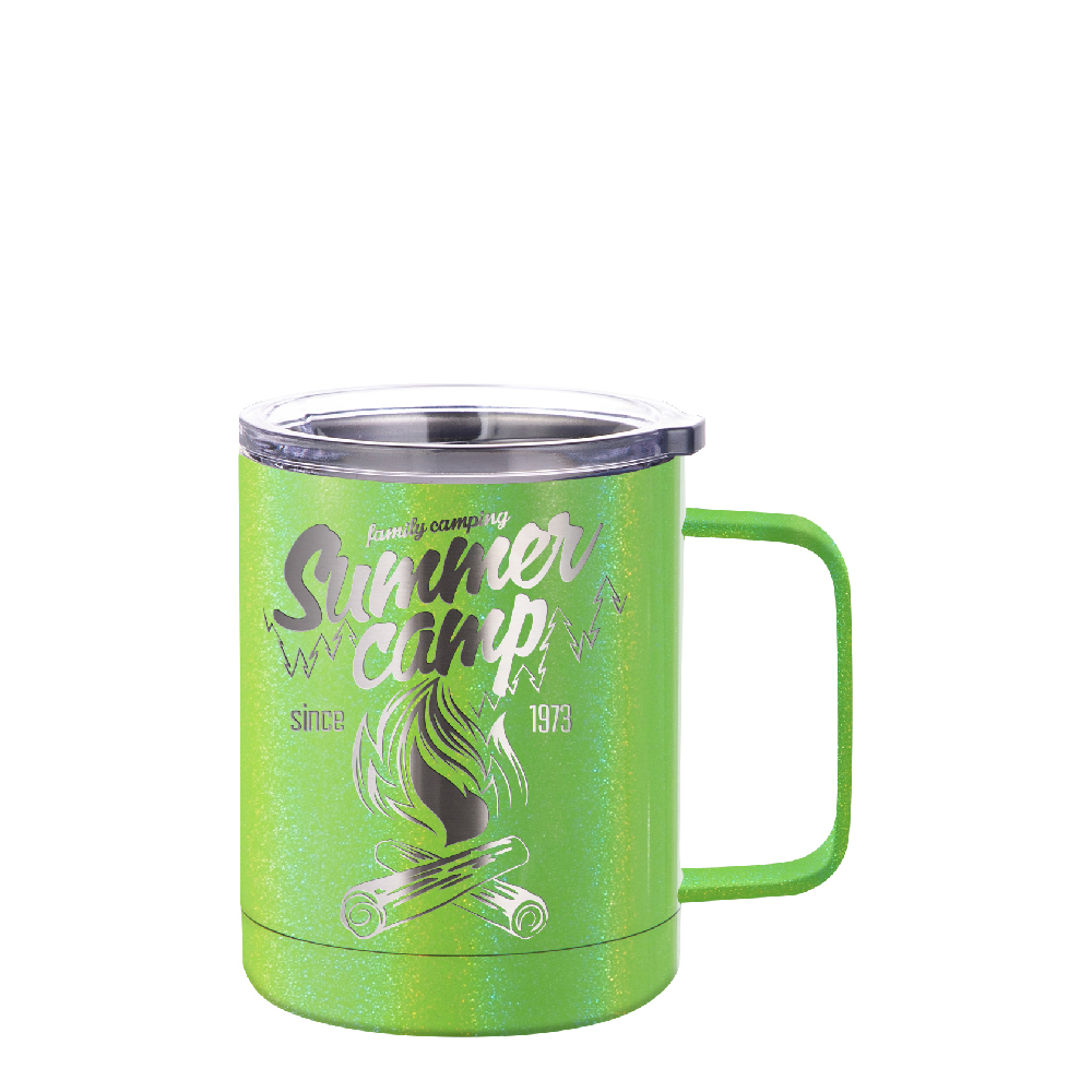 Rainbow Glitter Cup(10oz/300ml,Sublimation blank,Light Green)
