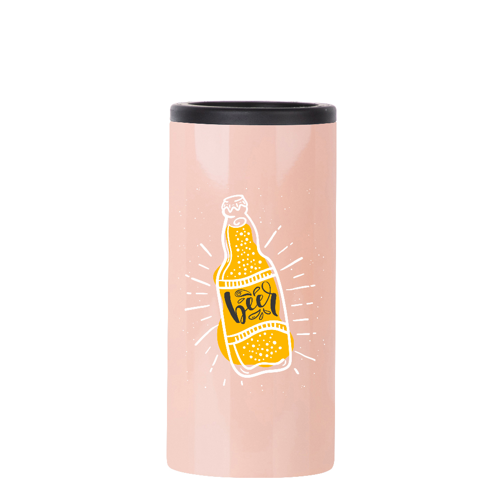 Stainless Steel Slim Can Cooler(12oz/360ml,Sublimation blank,Orange)