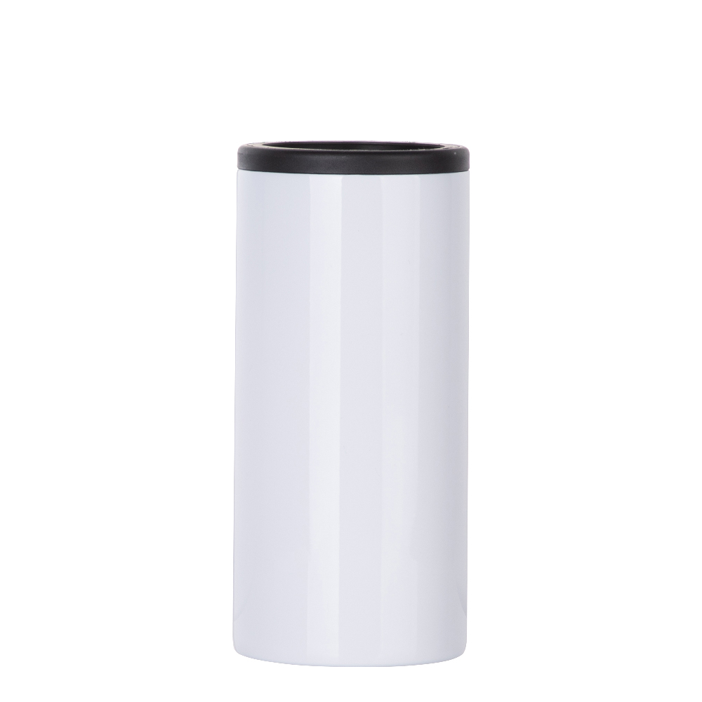 Stainless Steel Slim Can Cooler(12oz/360ml,Sublimation blank,White)