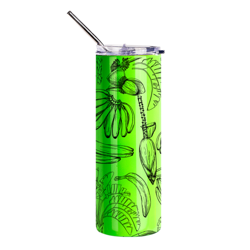 20oz/600ml Stainless Steel Neon Travel Tumbler with Metal Straw &amp; Dust-Proof Slide Lid (Glossy Yellow)