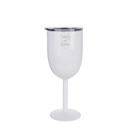 350ml Stainless Steel Wine Glass(Other,Sublimation,White)