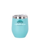 Powder Coated Stainless Steel Wine Glass(12OZ,Common Blank,Mint Green)