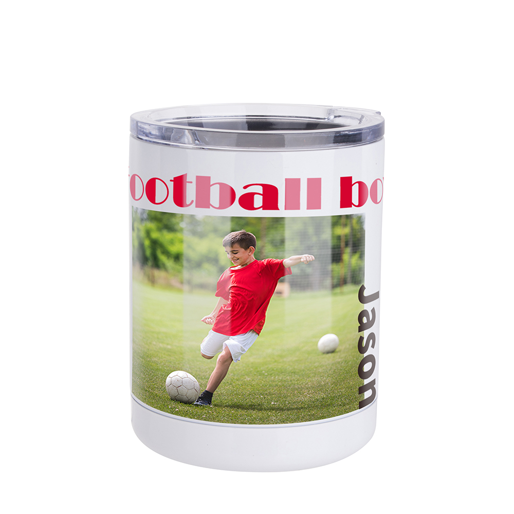 Stainless Steel Lowball(10oz/300ml,Sublimation Blank,White)