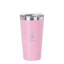 Powder Coated Stainless Steel Tumbler(16OZ,Common Blank,Pink)