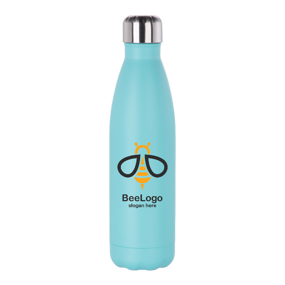 Powder Coated Stainless Steel Water Bottle(17OZ,Common Blank,Mint Green)