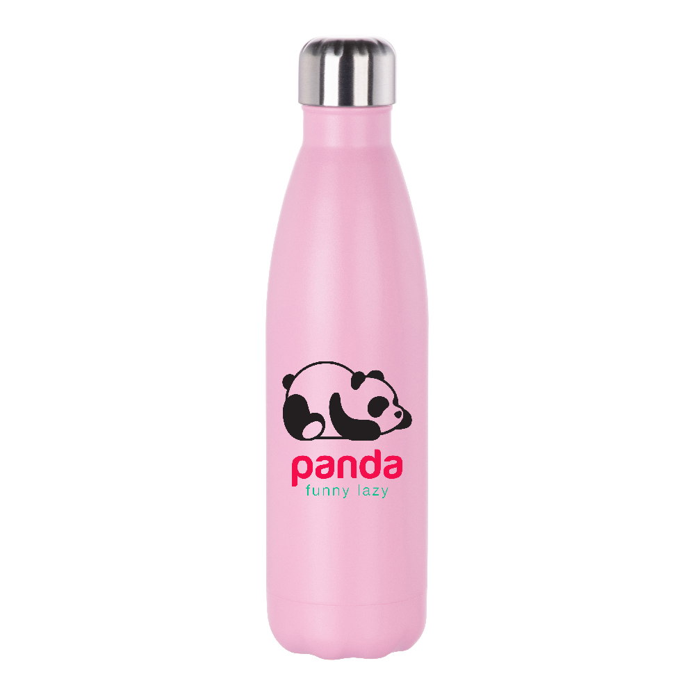 Powder Coated Stainless Steel Water Bottle(17OZ,Common Blank,Pink)