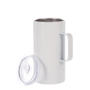 Stainless Steel Mug w/ Slide lid(20oz/600ml,Sublimation blank,White)