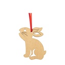 Sublimation Double-Sided Plywood Ornament(Easter Bunny)