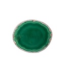 Engraving Agate Coaster(Dark Green)