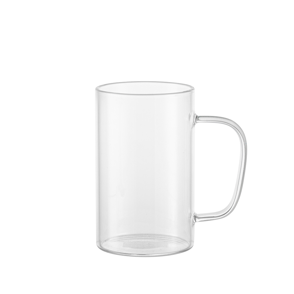 18oz/540ml Glass Mug with Handle (Clear)