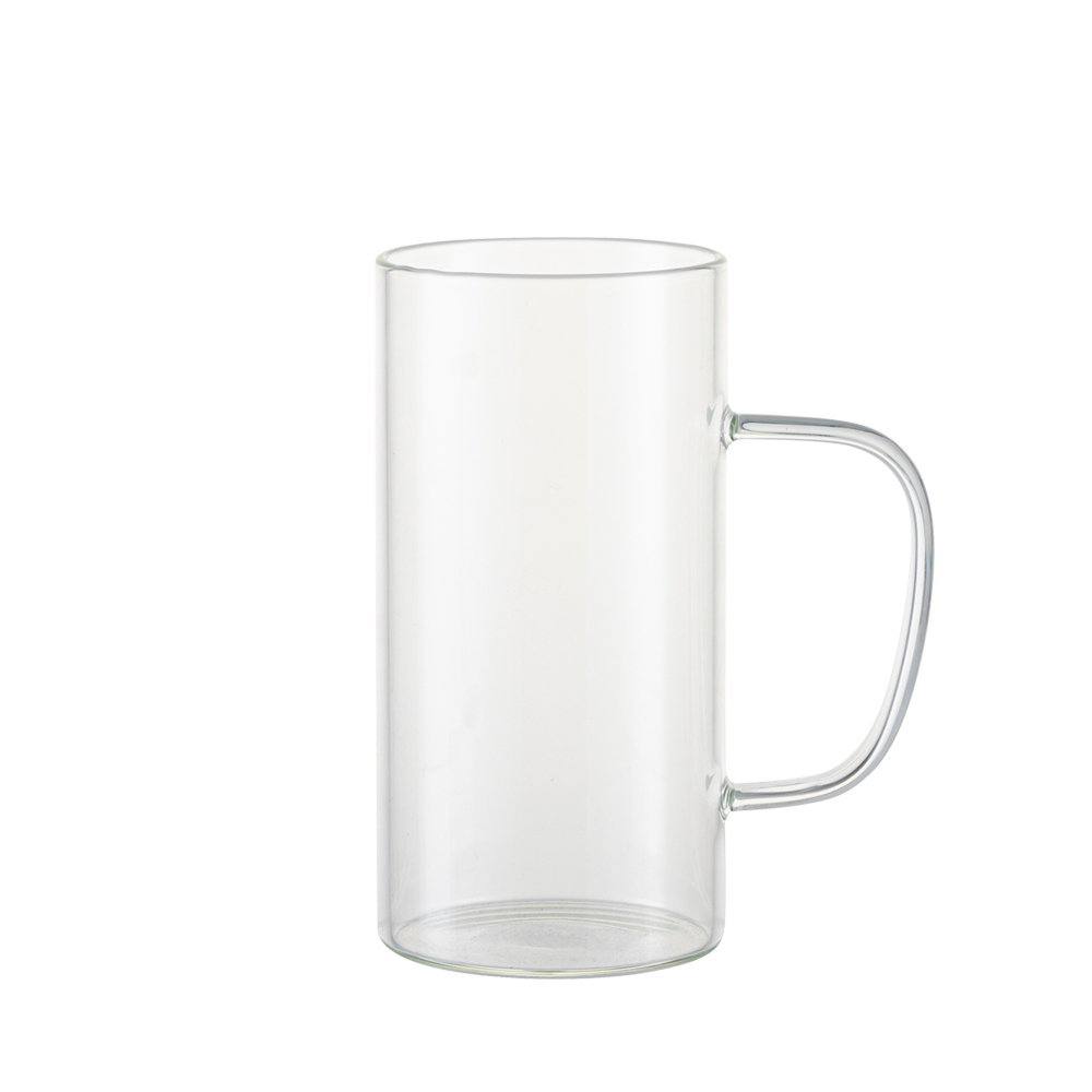 22oz/650m Glass Mug with Handle (Clear)