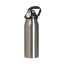 57oz/1700ml Stainless Steel Travel Bottle with Flip Lock Handle Cap &amp; Press-In Straw (Silver)
