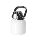 27oz/800ml Stainless Steel Travel Bottle with Flip Lock Handle Cap &amp; Press-In Straw (White)
