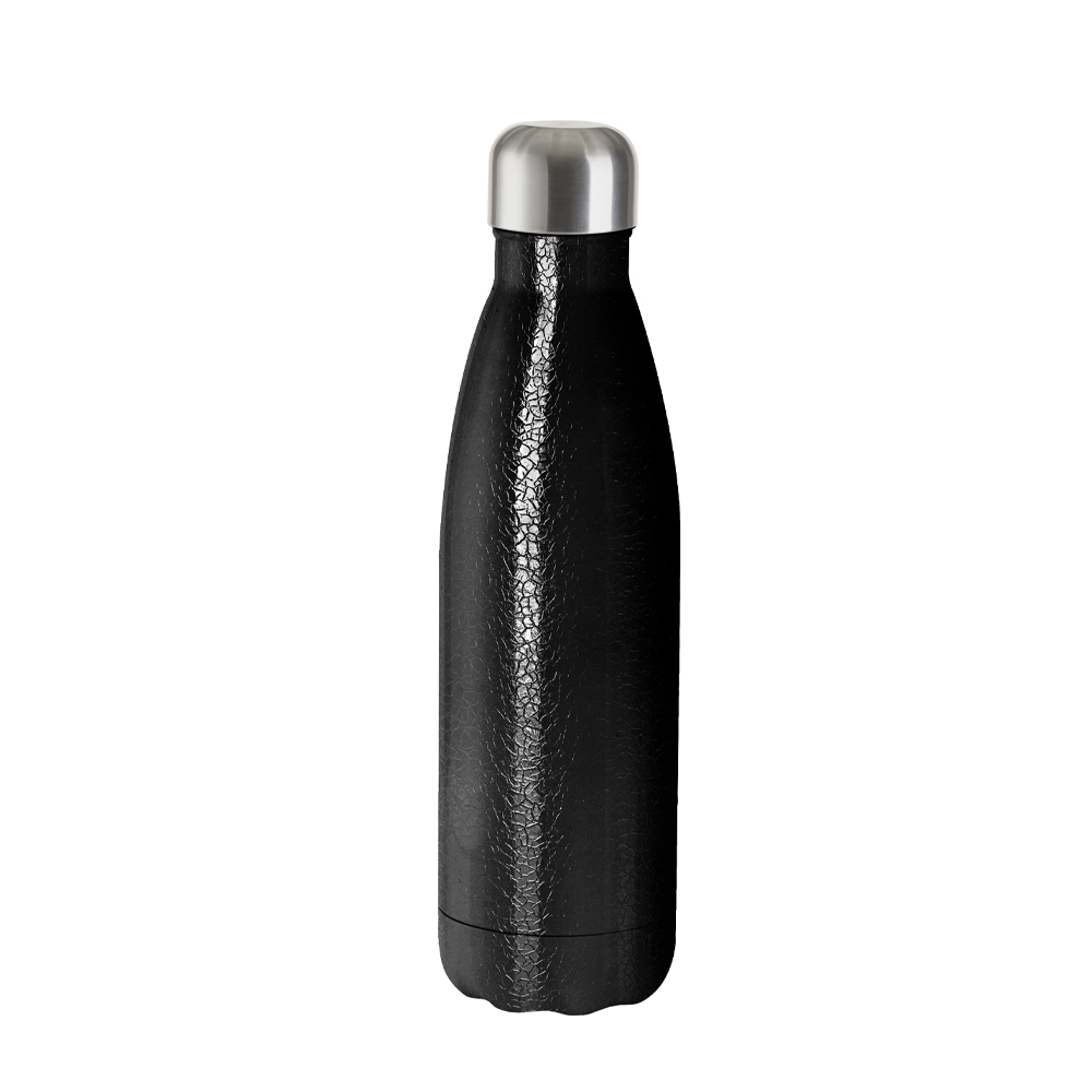 17oz Crackle Finish Water Bottle (Black)