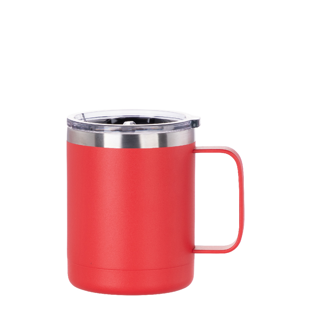 Powder Coated Stainless Steel Coffee Cup(10OZ,Common Blank,Red)