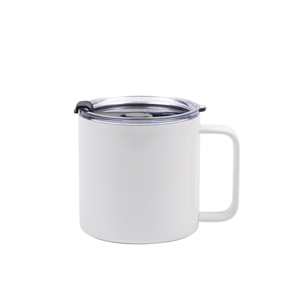 Stainless Steel Coffee Cup(14oz,Sublimation Blank,White)