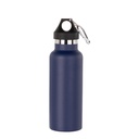 Powder Coated Sports Bottle with Plastic &amp; Carabiner Lid(17oz/500ml,Common Blank,Dark Blue)