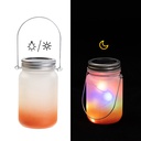 Frosted Mason Jar w/ Lantern Lid and Metal Handle(15oz/450ml,Sublimation Blank,Orange)