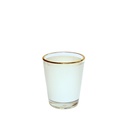 1.5oz Shot Glass with Gold Rim(1.5oz,Sublimation Blank,White)