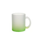 Frosted Glass Mugs Gradient (11oz/330ml,Sublimation Blank,Green)