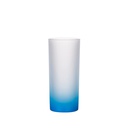 Frosted Glass Mug Gradient Color(10oz/300ml,Sublimation Blank,Light Blue)