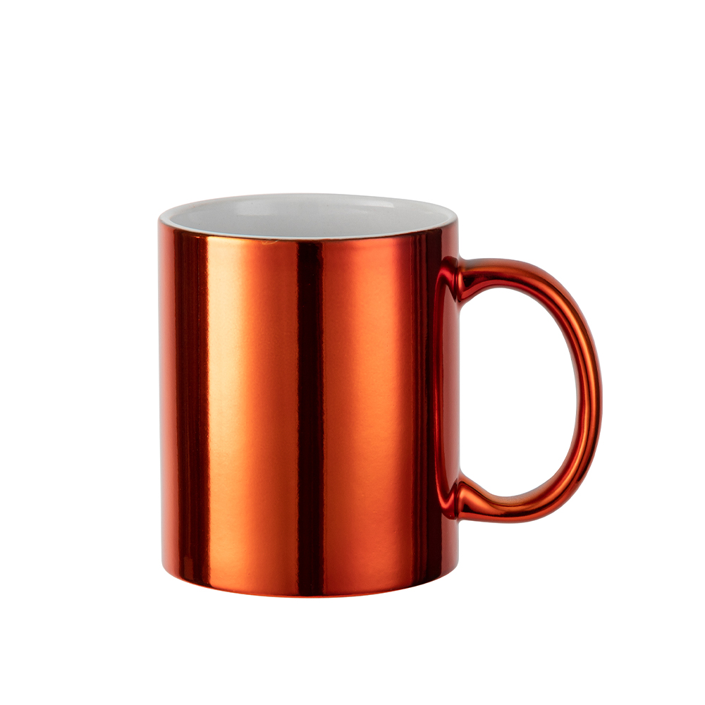 11oz Orange Plated Ceramic Mug