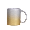 11oz/330ml Gradient Bottom Glitter Mug(Silver+Gold)