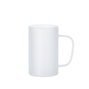 18oz/540ml Glass Mug with Handle (Frosted)