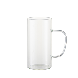 22oz/650m Glass Mug with Handle (Clear)