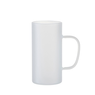 22oz/650m Glass Mug with Handle (Frosted)
