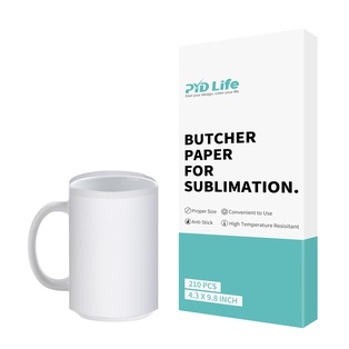 Butcher Paper 4.3 X 9.8 Inch Fit 15 OZ Mugs Print 210 Sheets