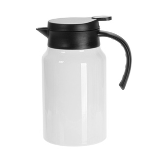 50oz/1500ml Stainless Steel Coffee Pot  w/ Black Handle& Lid(White)