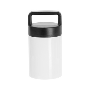13oz/400ml Sublimation Thermal Food Jar with Large Handle Screw Lid (White)