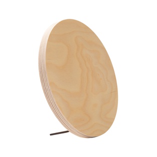 Plywood Round Photo Frame with Stand (φ20.3*1.5cm)