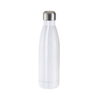 17oz Crackle Finish Water Bottle (White)