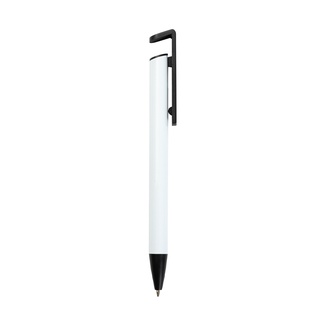 Sublimation Ballpoint Pen with Shrink Wrap (White Alu Cover & Phone Holder)