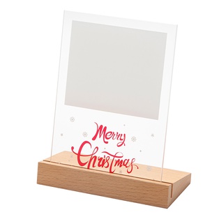 Rectangular Glass Photo Frame w/ White Patch (Merry Christmas, 12.7*17.8cm)