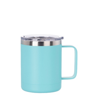 Powder Coated Stainless Steel Coffee Cup(10OZ,Common Blank,Mint Green)