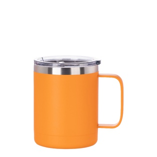 Powder Coated Stainless Steel Coffee Cup(10OZ,Common Blank,Orange)