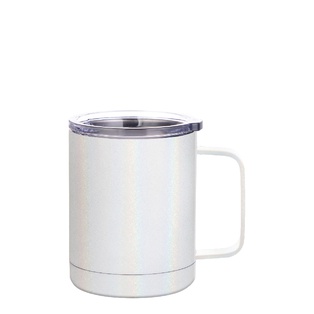 Rainbow Glitter Cup(10oz/300ml,Sublimation blank,White)