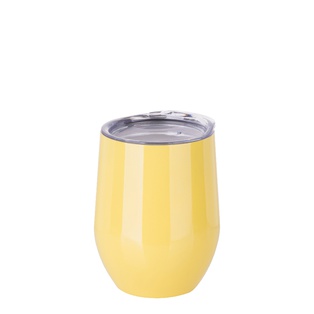 Glossy Stemless(12OZ,Sublimation Blank,Yellow)