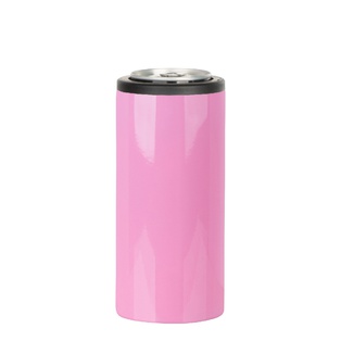 Stainless Steel Slim Can Cooler(12oz/360ml,Sublimation blank,Pink)