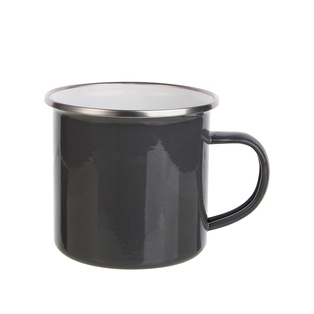 12oz/360ml Colored Enamel Mug(Gray Black)